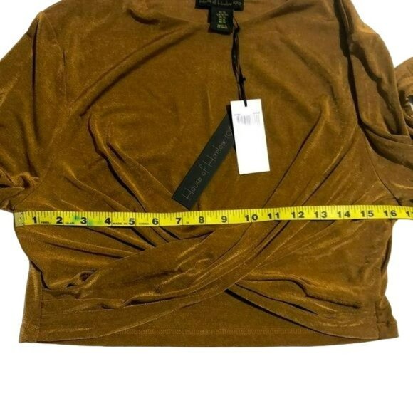 House of Harlow 1960 House of Harlow 1960 XL Brown Polyester Crop Top - Picture 8 of 10